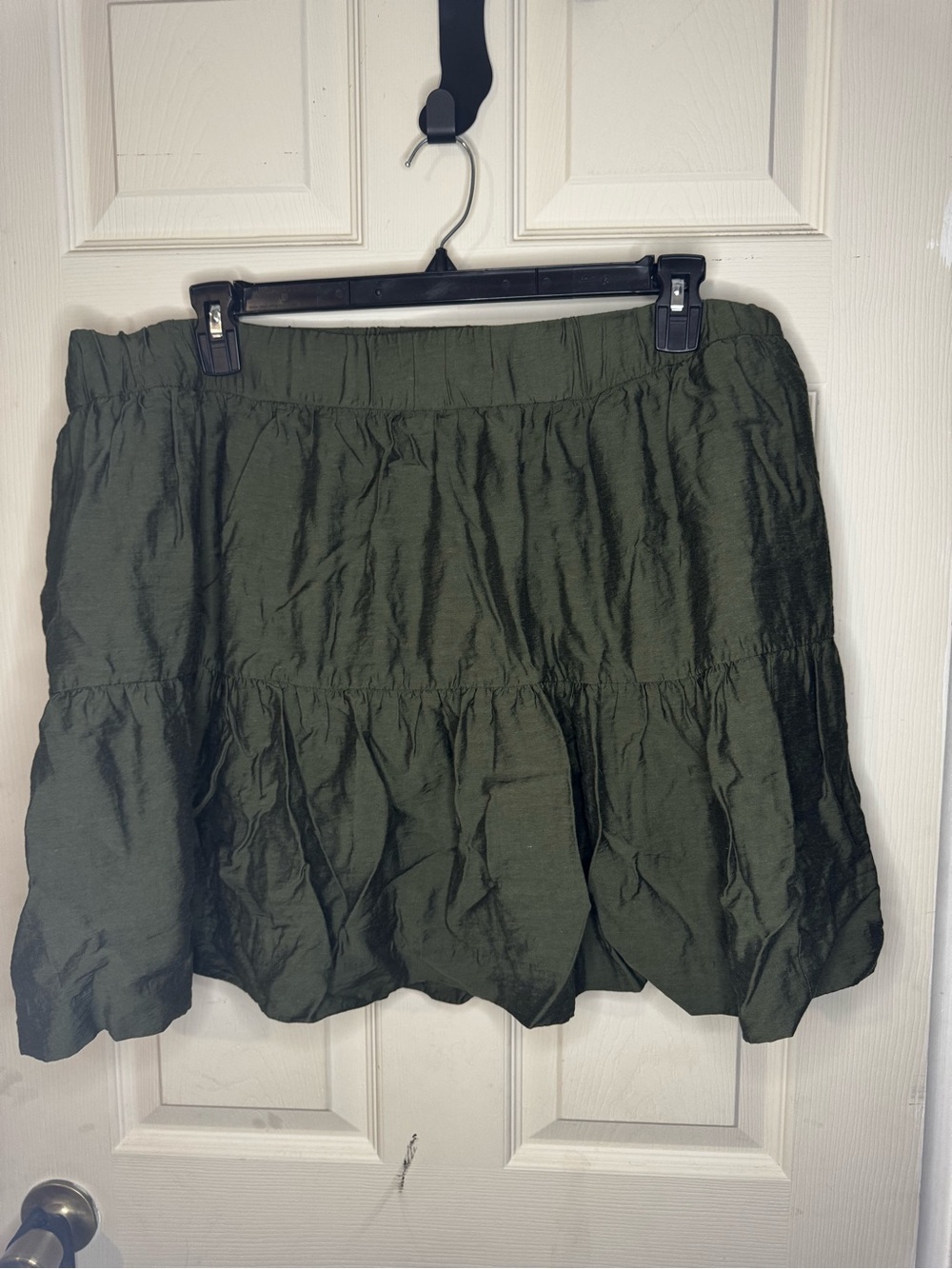 Banana Republic A-Line Mini Skirt in Olive - Size XXL